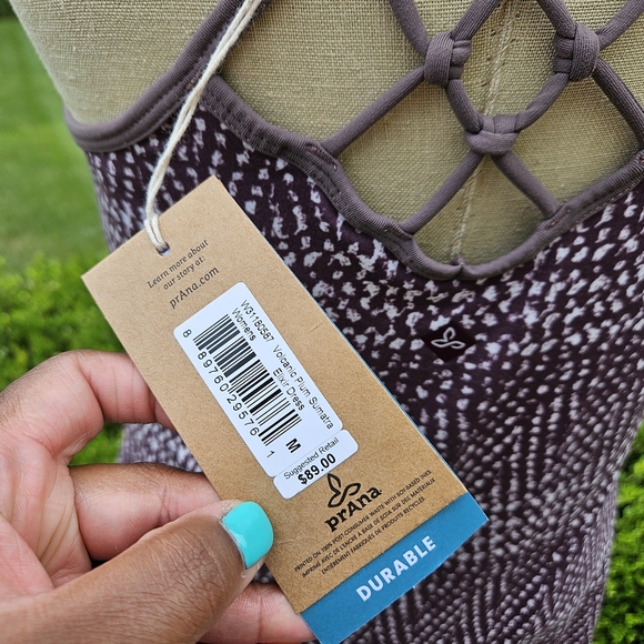 prAna Elixer Dress in Volcanic Plum Sumatra - Picture 7 of 8